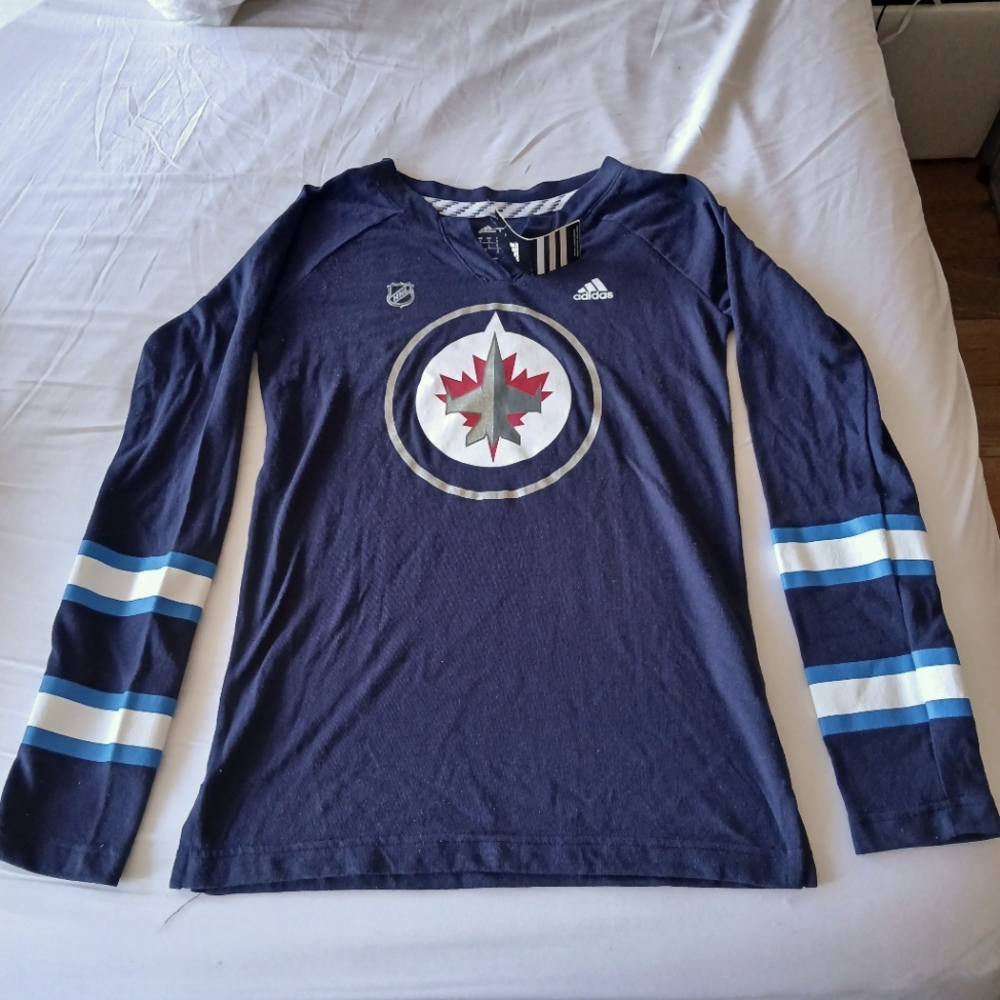 Winnipeg Jets Adidas Women's Long Sleeve T-shirt Size Small New With Tags